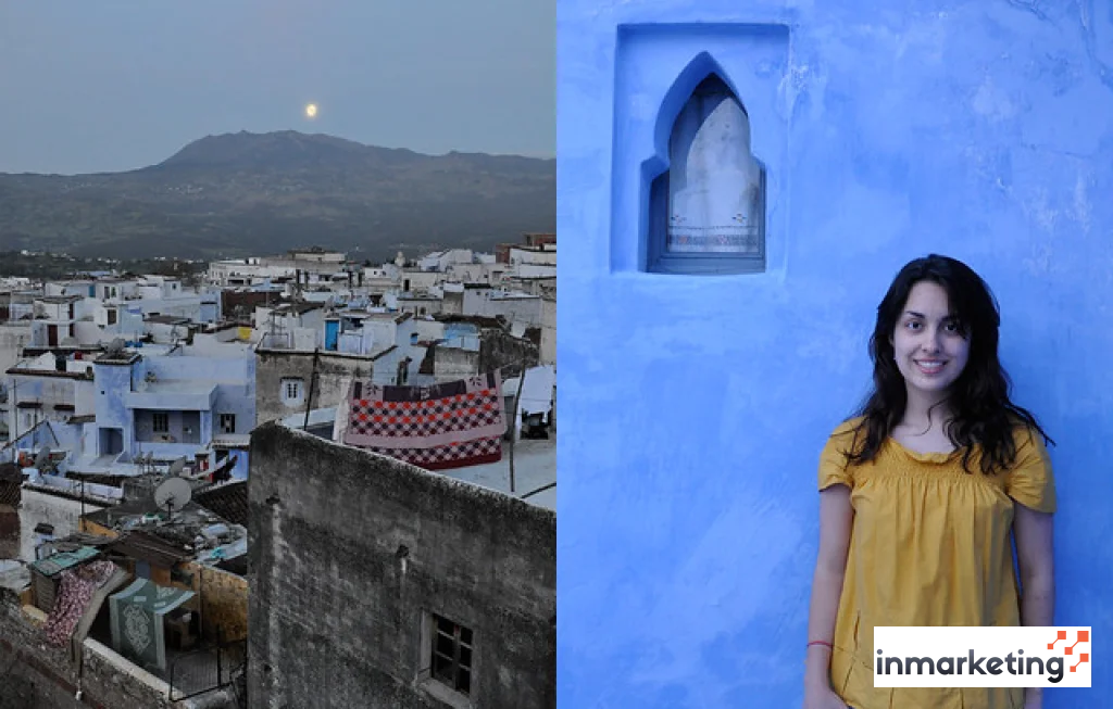 Chefchaouen Maroko Kota Biru