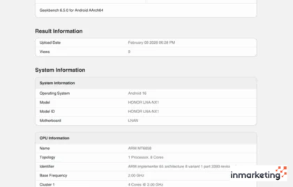 HONOR 600 Lite Geekbench